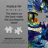 Stained Glass Cat Jigsaw Puzzle 1000 Pieces