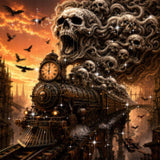Skull Train Diamond Painting Kit
