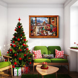 Christmas Log Cabin Jigsaw Puzzle 1000 Pieces