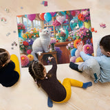 Cat Among Flowers Jigsaw Puzzle 1000 Pieces