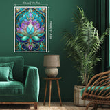 Stained Glass Lotus Jigsaw Puzzle 1000 Pieces