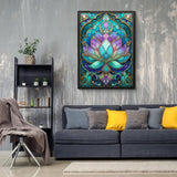 Stained Glass Lotus Jigsaw Puzzle 1000 Pieces