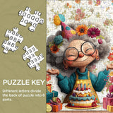 Flowery Birthday Star Jigsaw Puzzle 1000 Pieces
