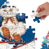 Ideabazar® Skiing Cat Jigsaw Puzzle 1000 Pieces