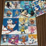 Ideabazar® Skiing Cat Jigsaw Puzzle 1000 Pieces