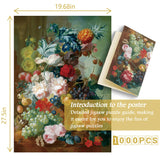 Ideabazar®Vintage flower puzzle Jigsaw Puzzles 1000 Piece